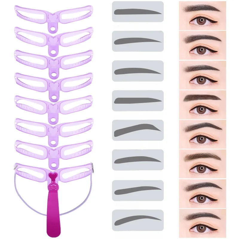 Thrush Artifact, Beginner's Complete Eyebrow Patch Set, Eyebrow Card Drawing Eyebrow Assistant, 8 Eyebrow Shapes