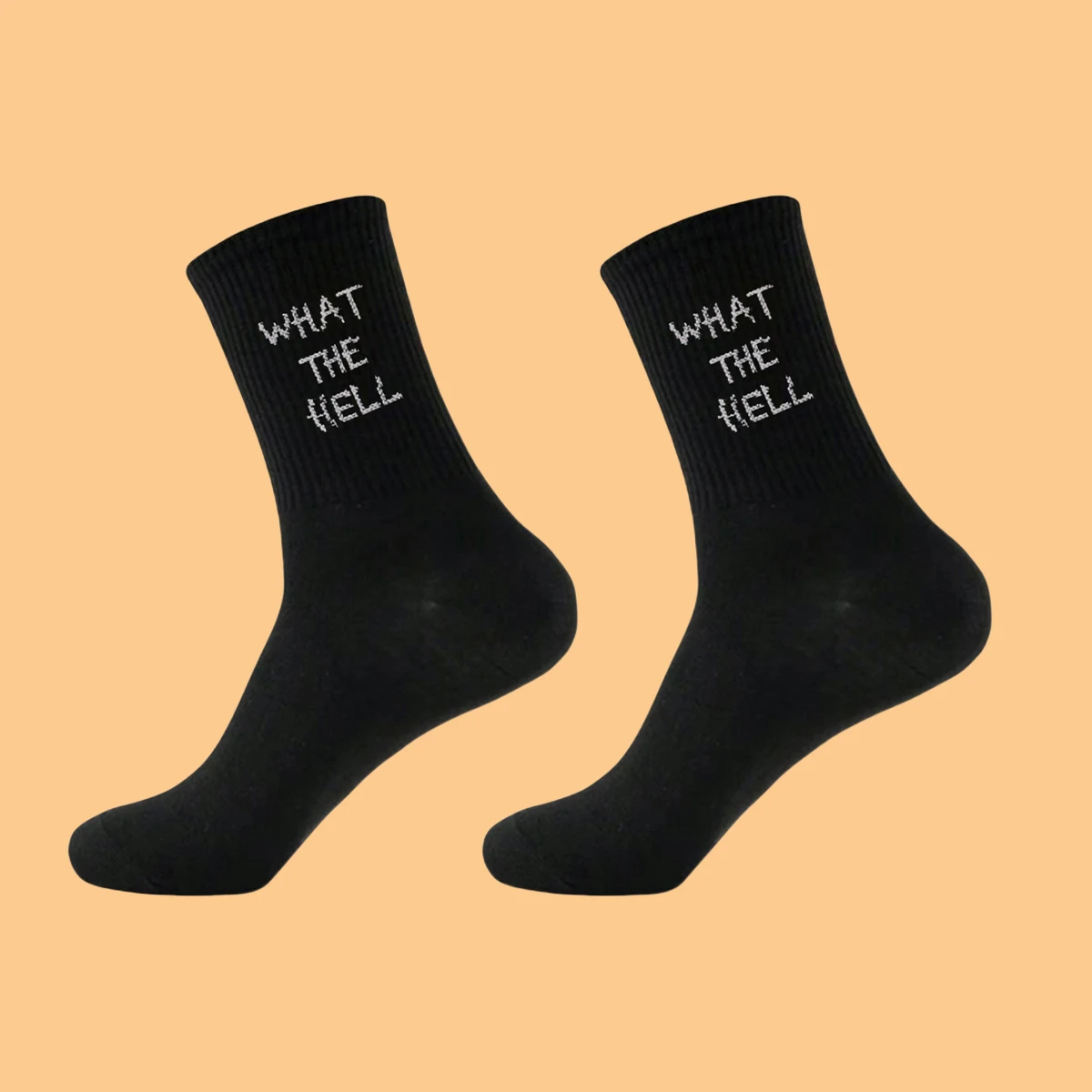 5/10/20 Pairs Men\'s Crew Socks, English Letter Design, Unique, Comfortable, Breathable, Moisture-Wicking