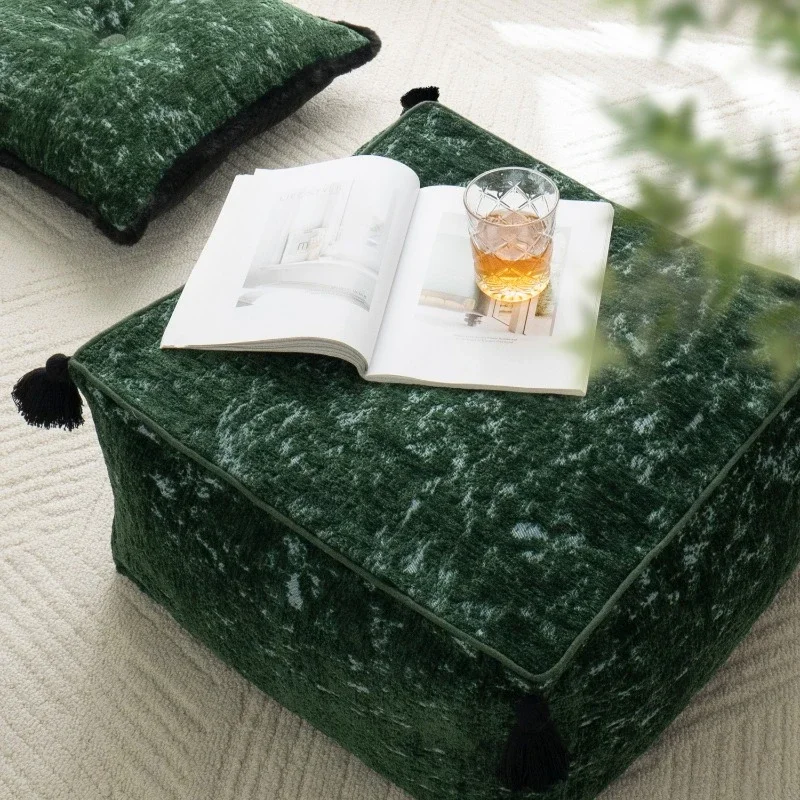 

Французский ретро ленивый диван для гостиной, татами, напольные подушки, мягкие полки, ковры для спальни, роскошные подставки для ног