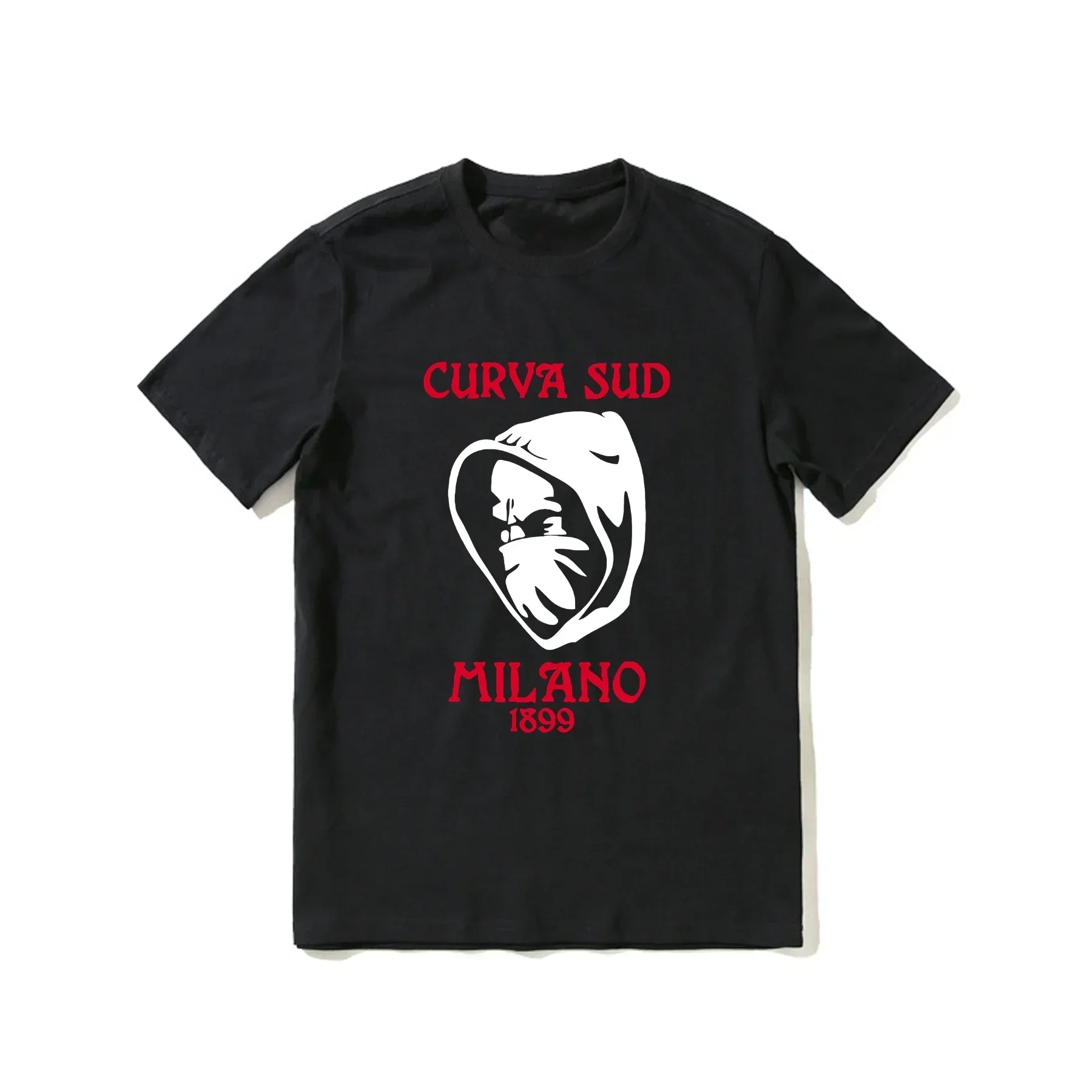 2025 Hot Sale Summer 100% Cotton Curva Sud Milan 1899 Black T Shirt Men Short Sleeves Cool Tee Hip Hop Streetwear T-shirt