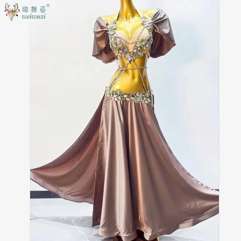 

Belly Dance Performance Clothing Suit for Women Top Long Skirt Satin Dance Outfit Customized Adult Child Oriental Dance Clothing