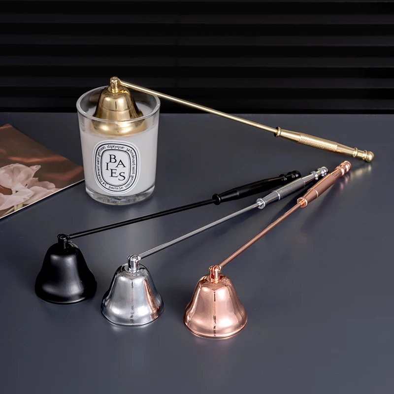 Candle Damper Candle Stainless Tool Long Handle Bell Extinguisher Accessory Wicks Out Steel Extinguish Putting Accessories