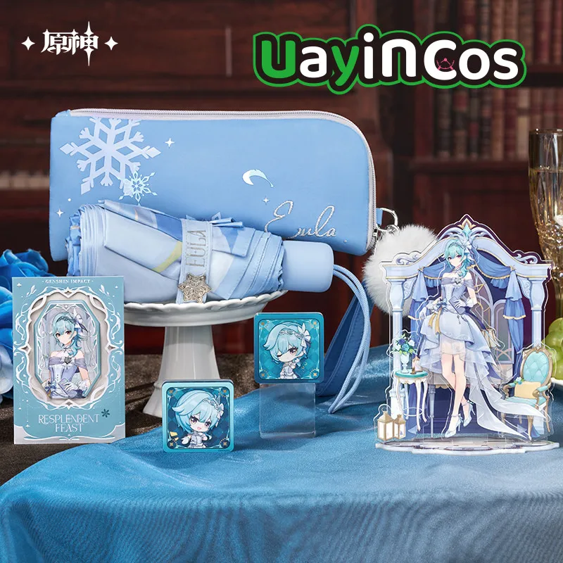 

In Stock Original Genshin Impcat Eula Resplendent Feast Series Acrylic Stand Keychain Badge Umbrella Cloth Folder Anime Game To