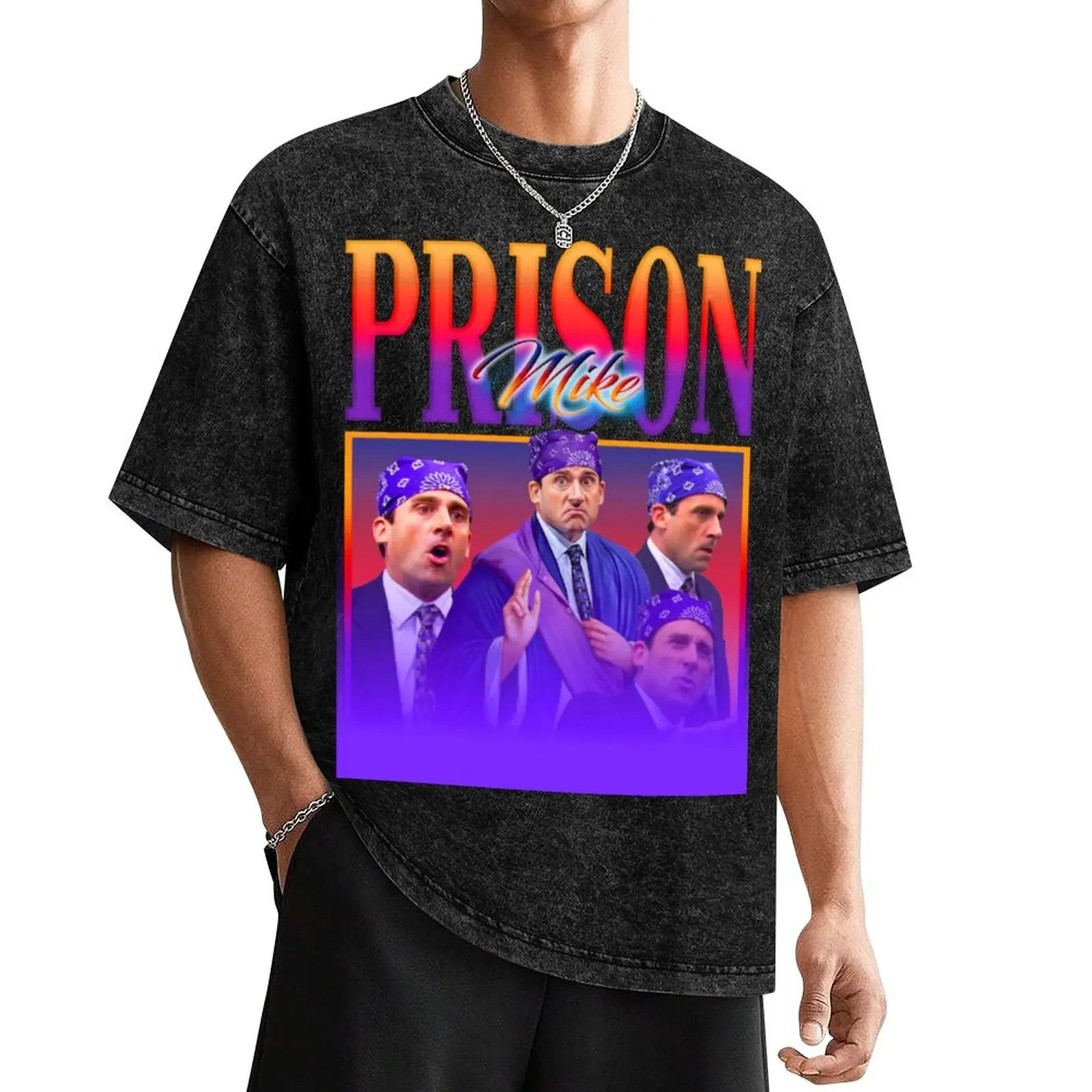 

The Office prison mike T-Shirt Blouse blue archive men clothings