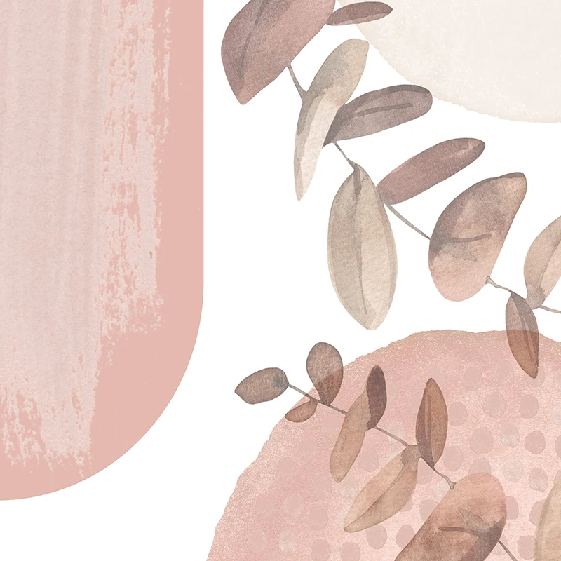Blush Pink Art Shapes Print Boho Wall Art Canvas Painting Modern Nordic Poster Minimalist Living Room Hallway Wall Decor