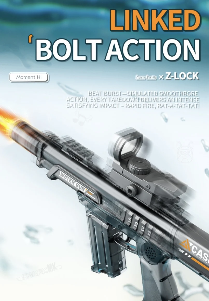 Electric Water Gun Fully Automatic With Flashing Cool Lights_voghion.com