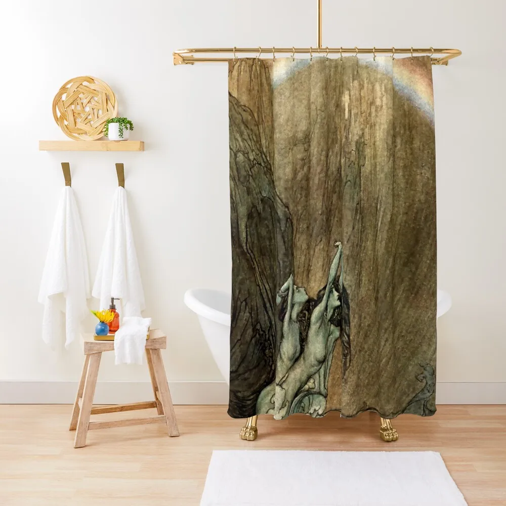 

Набор занавесок для душа «Кольцо Вагнера» от Артура Ракэма для ванной комнаты, забавная занавеска для душа