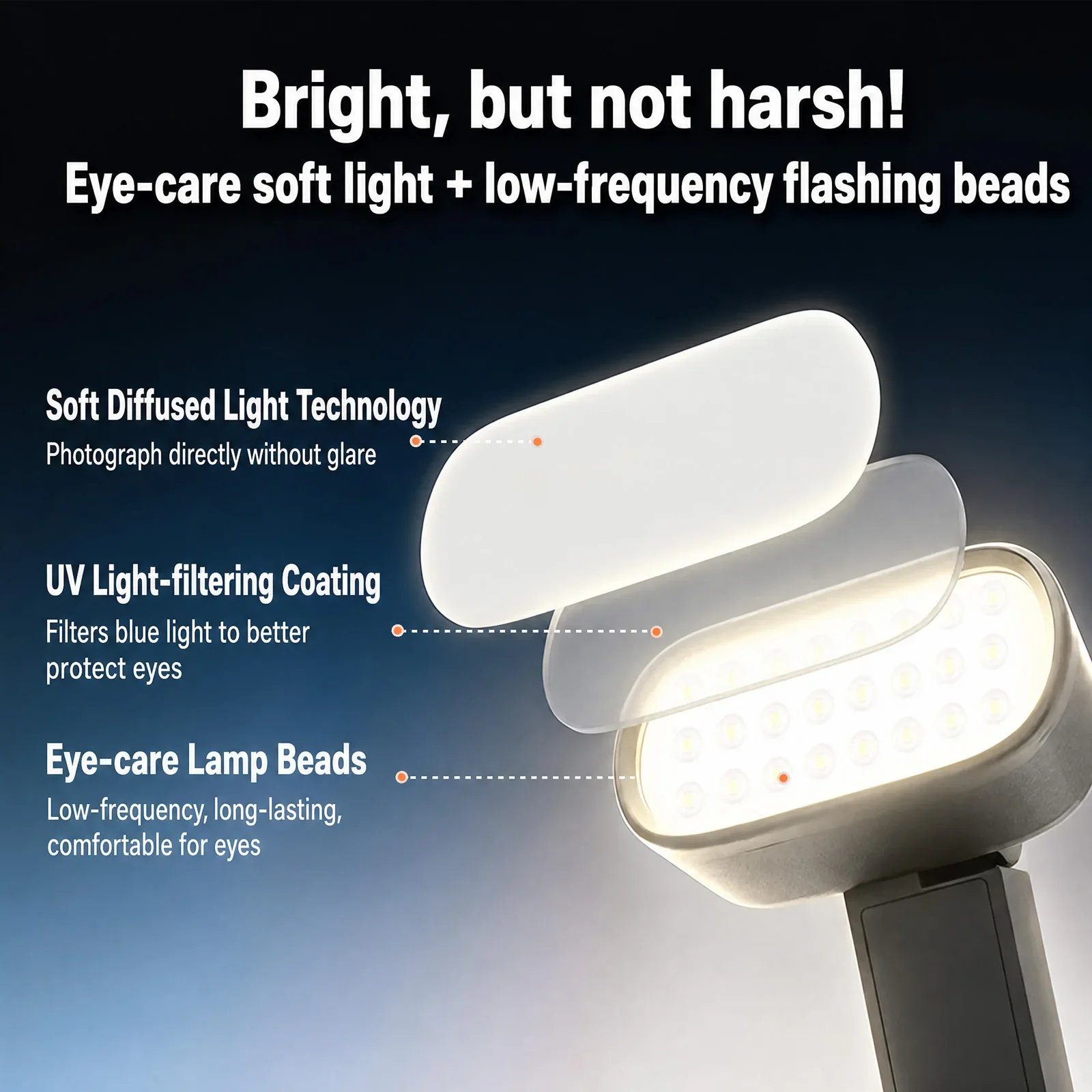 for Pocket 4 Gimbal Magnetic Fill Light 180 Adjustable 3-Level Color Temperature & Brightness Video Light for Vlog