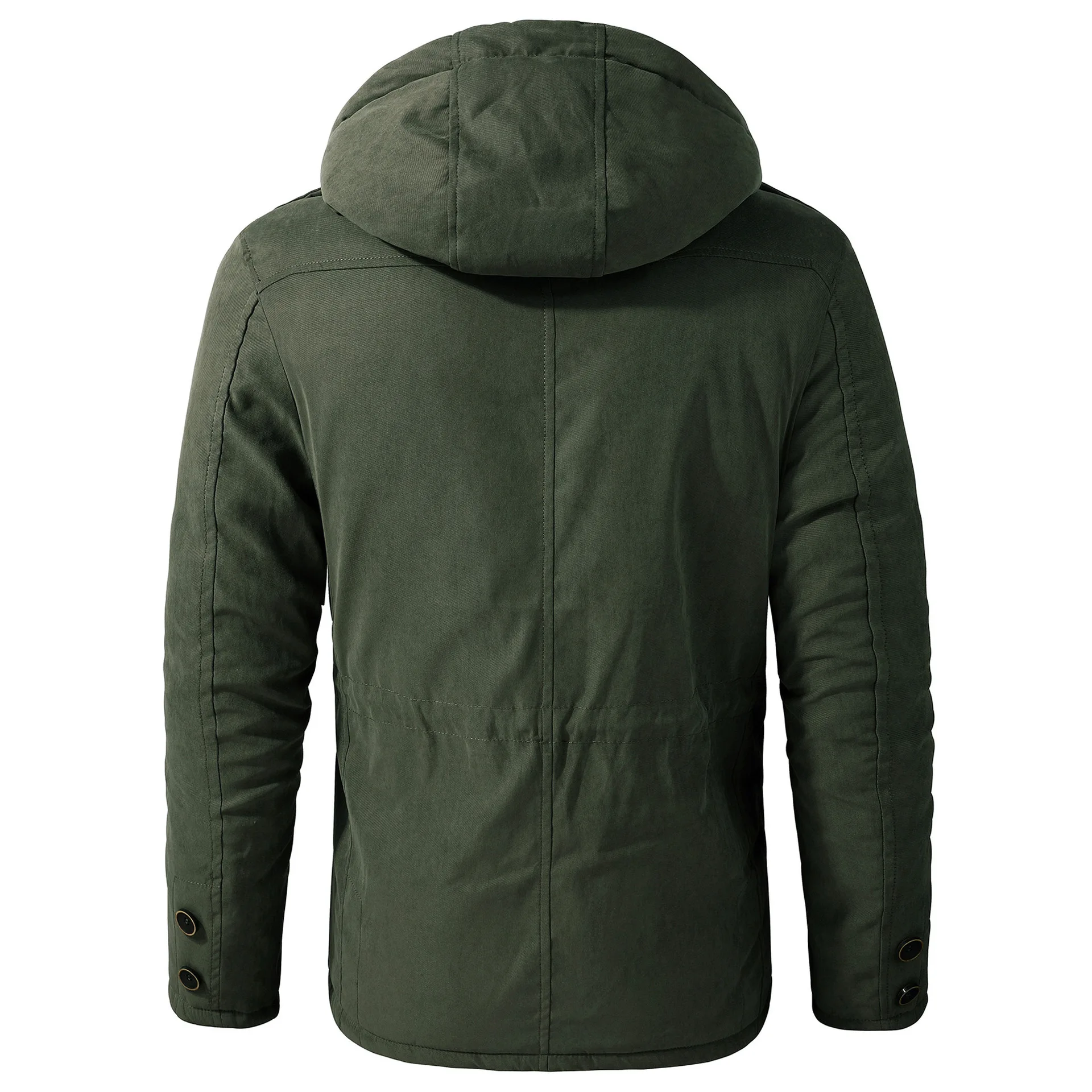 Marcas de luxo inverno engrossar parkas homens velo bombardeiro jaquetas militar tático zíper casacos sólidos roupas masculinas outerwear quente