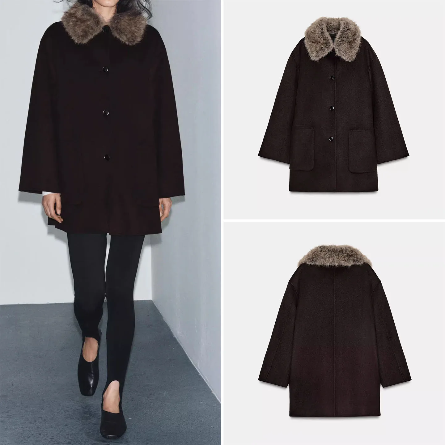 

Z 2022, осеннее новое женское пальто с лацканами, большое пальто, верхняя одежда, женское шерстяное пальто Ele Quali, модное верхнее пальто