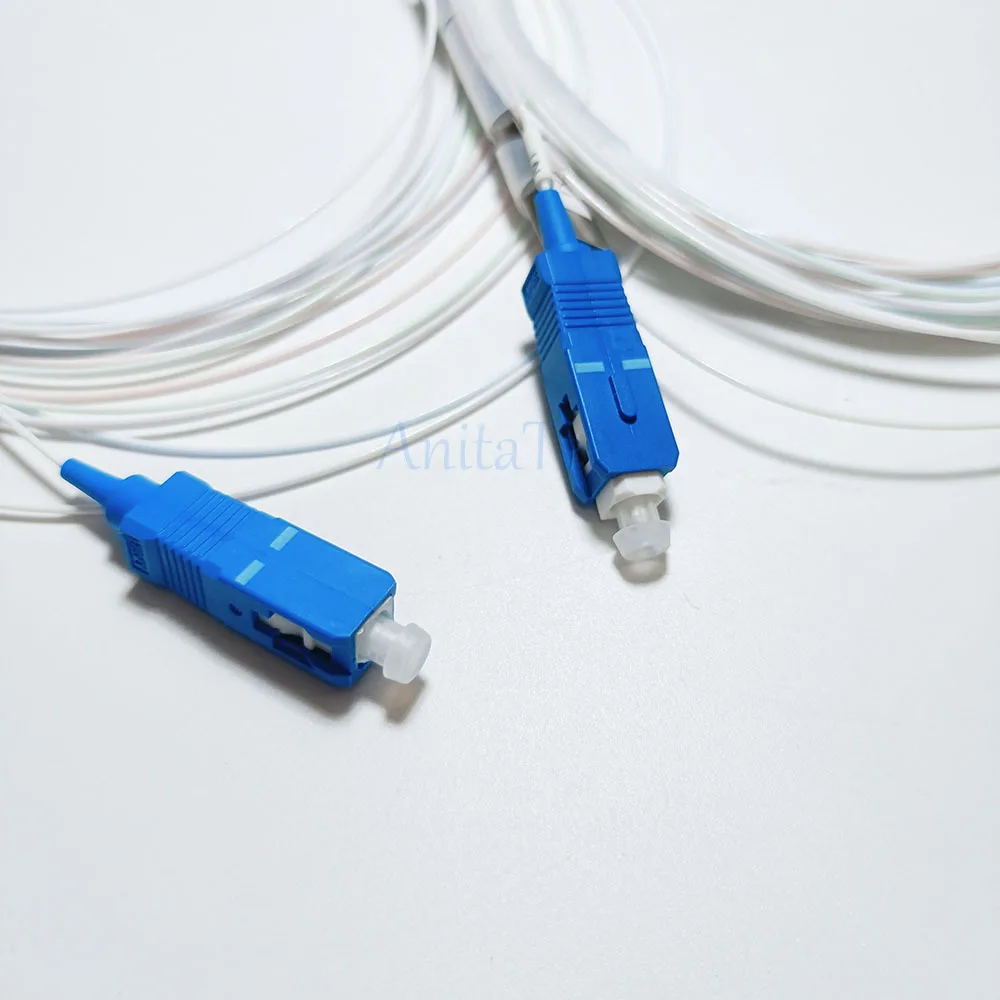 Imagem -05 - Divisor de Fibra Óptica 1x2 1x4 1x8 1x16 1x32 Plc sc Upc sm 0.9 mm G657a1 Pvc 1m Ftth Único Modo