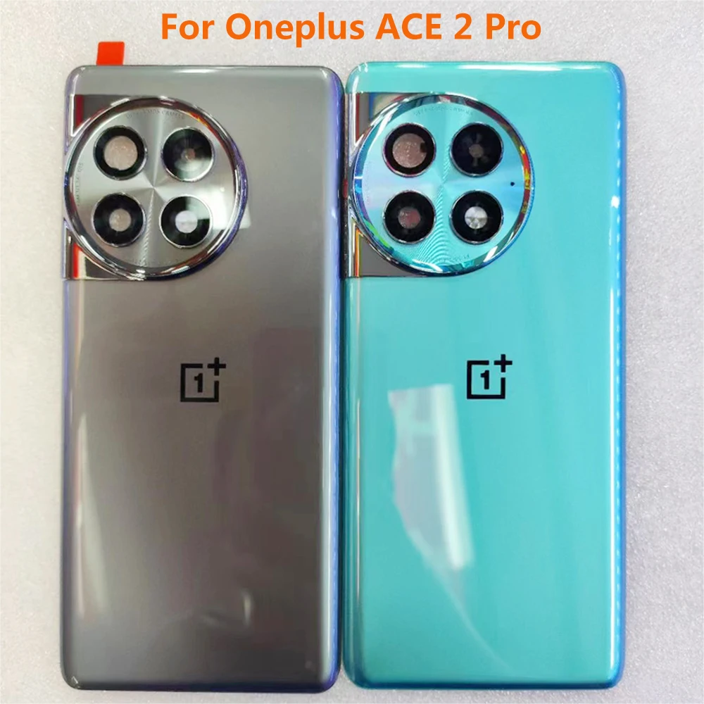 For OnePlus ACE 2 Pro Back Battery Cover 1+ACE2 Pro Rear Door Housing Case With Lens Camera Frame Covers Repair Parts