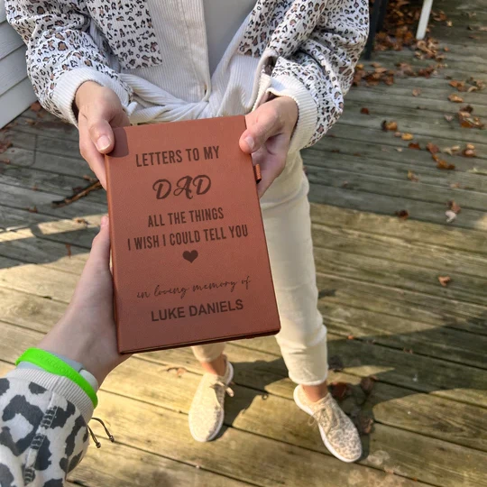 Logotipo Personlized Notebook, Perda do Pai Memorial Presente, DAD Grief Journal, Meu Pai no Céu, Simpatia Presente para o Pai