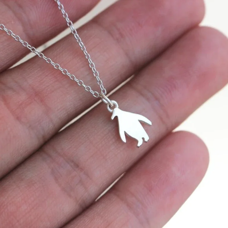 Stainless Steel Necklace Penguin Necklace Pendant Necklace Couple Jewelry Lover Jewelry Girlfriend Gift Pet Animal Pet Jewelry