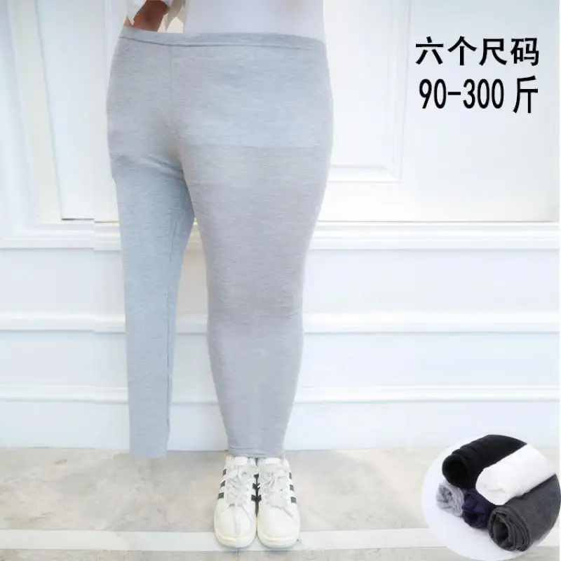 3XL Exquisite Women Plus Size Nine point Modal Leggings Thin Cotton Slim Fit Pants  Boutique High quality Waist premium Trousers