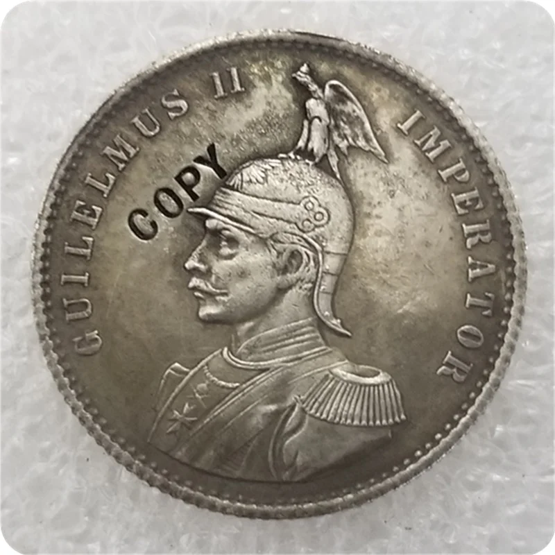 نسخة أصلية من عملة روبي ويلهيلم الثانية لعام 1891 لشرق أفريقيا الألماني 1/2