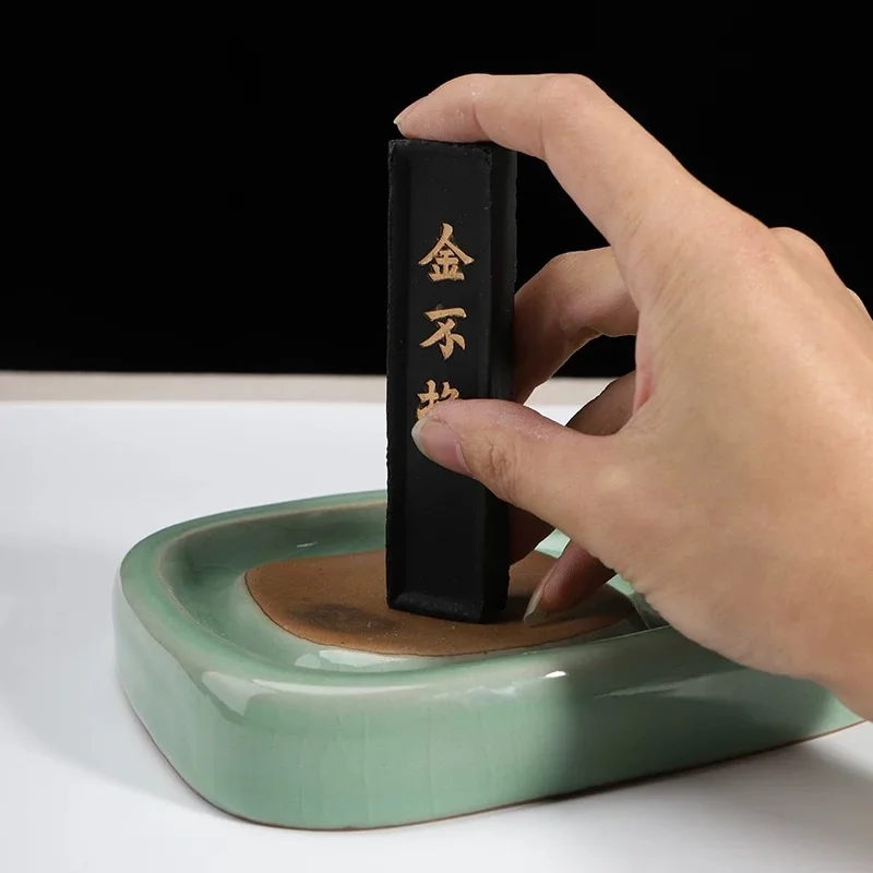 Anhui Ink Stick Ink for Chinese Brush Calligraphy Grinding Ink Blocks Lao Hu Kaiwen Ink Stick from She County Pure Handmade Ink