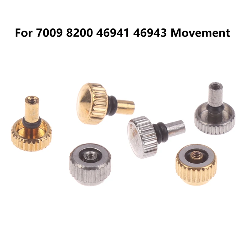 ●1/5Pcs 7009 8200 Watch Crown Head Ccrown Stainless Steel Watch Head Handle For 46941 46943 Movement Thick Tube Watch Accessory