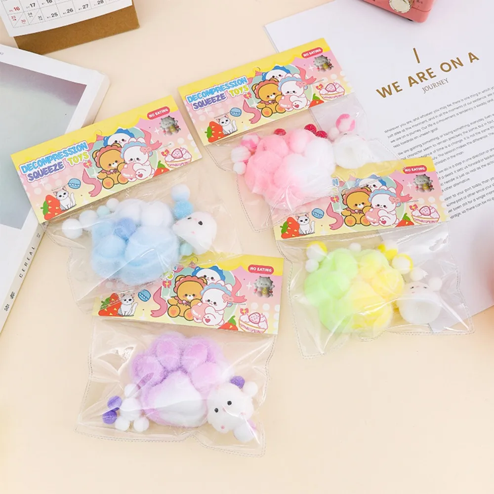Kawaii mini gato pata squeeze brinquedo tpr macio alívio do estresse brinquedo colorido lento rebote brinquedo de descompressão crianças presente