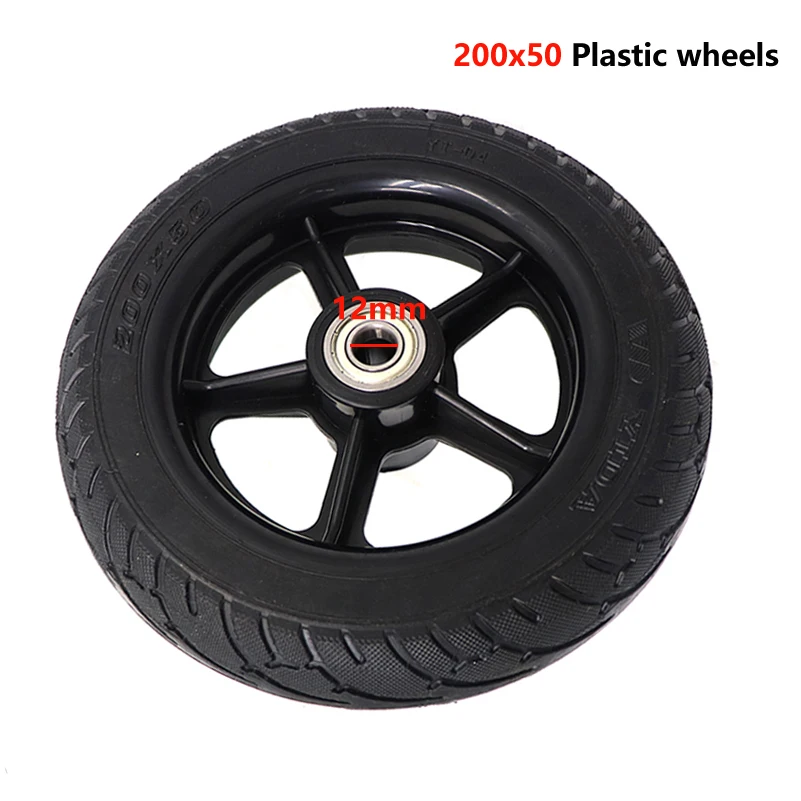 NewRear Wheel With Tire Assembly for Ninebot ES1 ES2 ES4 Electric Scooter 8 Inch 200x50 Solid Tire Plastic Hub Replacement Parts view 4