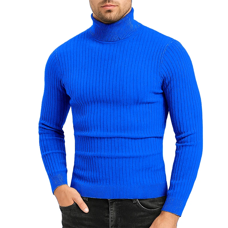 Autumn Sweaters Turtleneck Cable Knitted Pullover