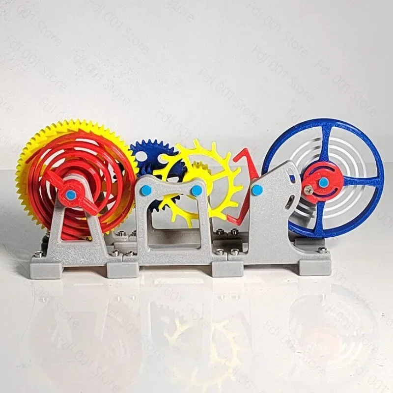 3D Printing Model Making Tourbillon Escapement Structure Clock Imitation Movement Model Handmade Clockwork Toy