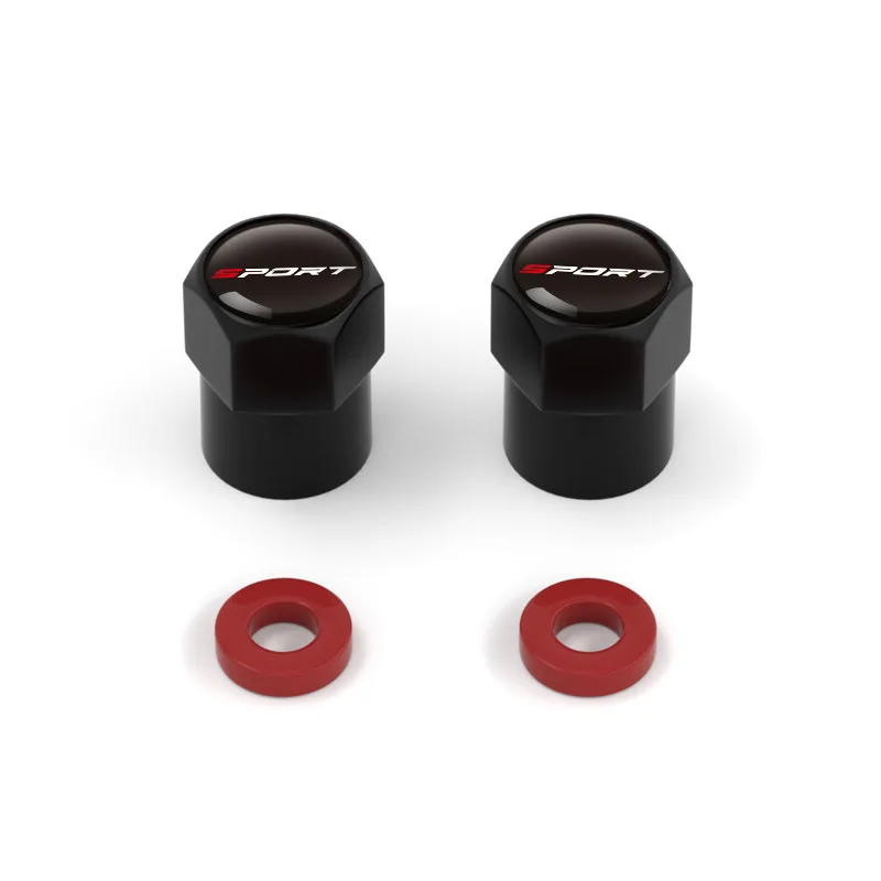4PCS Sporty Aluminum Car Wheel Tire Valve Caps Tyre Rim Stem Covers Airdust Waterproof For Automobiles Motorcycles Trucks Bikes