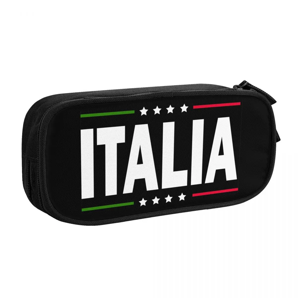 Custom Cute Italy Flag Pencil Case for Girls Boys Large Capacity Italian Proud Pencil Bag School Supplies