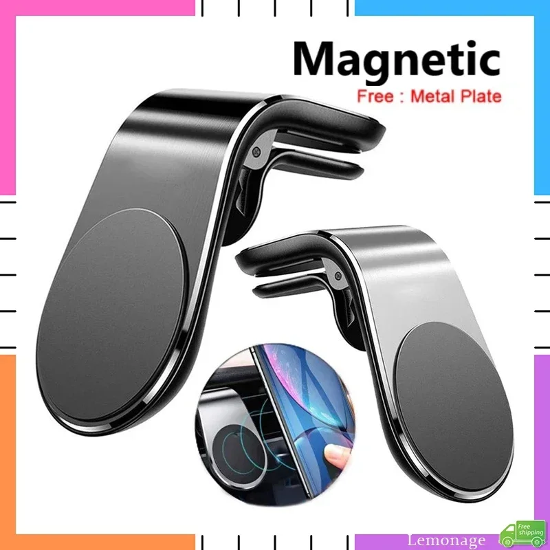 

Магнитный автомобильный держатель для телефона, крепление для вентиляционного отверстия, сильная присоска, универсальная мини-металлическая автомобильная подставка для телефона для всех телефонов