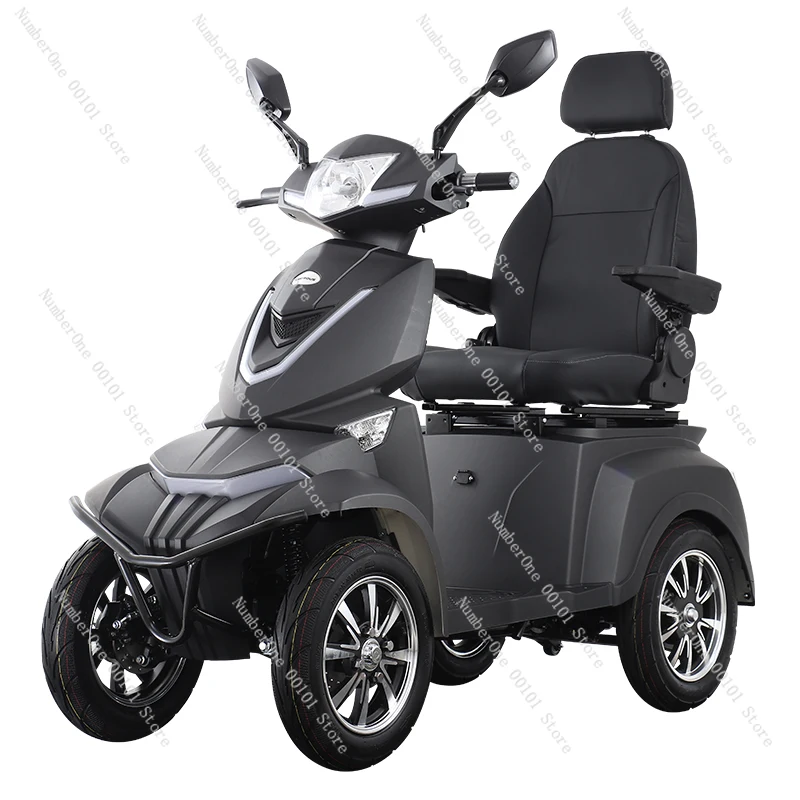 Electric four-wheeled bicycle for elderly adults leisure disabled climbing endurance four wheels for children