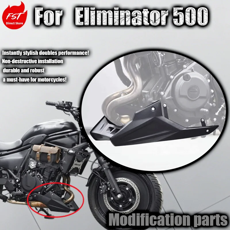 

For Eliminator 500 modified lower fairing, engine guard plate, bottom support, and protective cover
