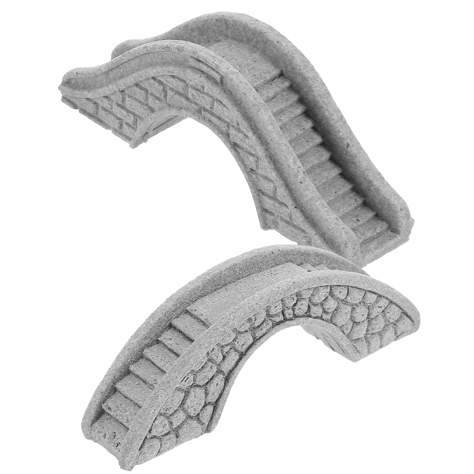 

2pcs Stone Bridge Ornaments Mini Landscape Decorations Vintage Arch Fish Tank Supplies Aquarium Decor Underwater Bridge Small