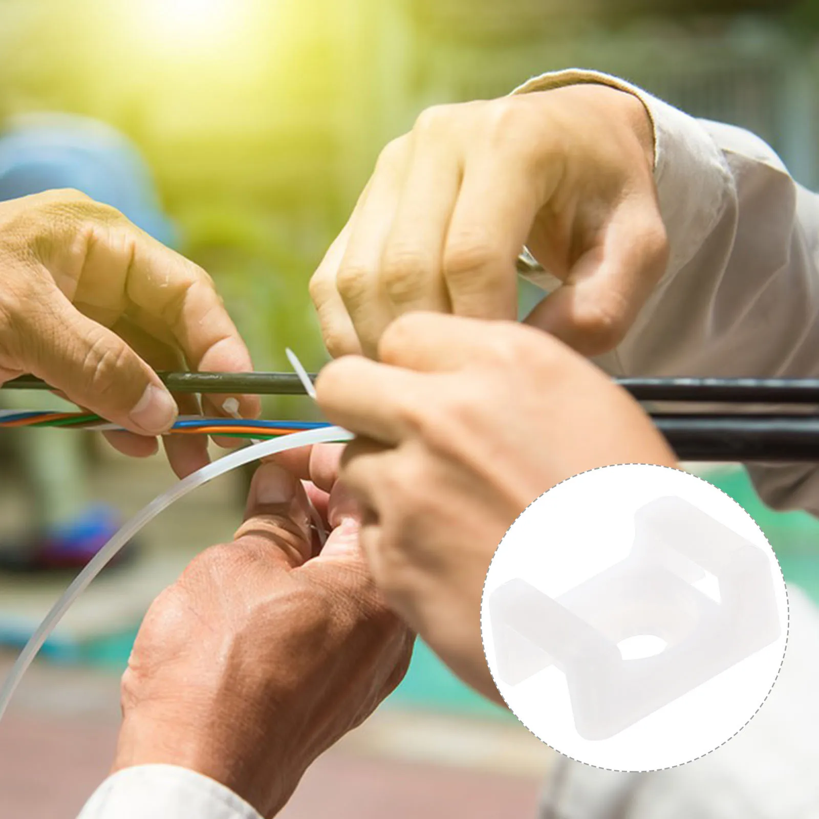 

500Pcs Saddle Type Cable Tie Mount Wire Holders Base Plastic Clips Stable Fixing for USB Computer Cables Wire Mounting Clips