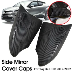 Car Side Mirror Horn Style Cover Cap ABS Auto Cover Trim For Toyota CHR CH-R 2017 2018 2019-2021 Auto Accessories