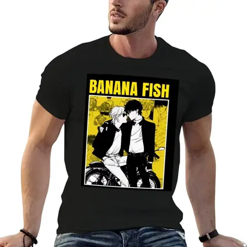 Banana Fish Anime T-shirt Vintage Y2K Aesthetic Unisex Oversized Short Sleeve Summer Cotton Retro Streetwear 2026 Hot Sale