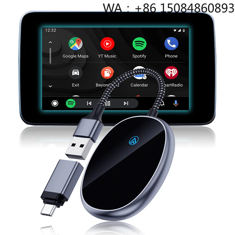 Car-mounted central control panel frame New Upgrade Dongle Dual Band 5GHz WiFi Auto Connect Zero Delay Online Map Voice Control