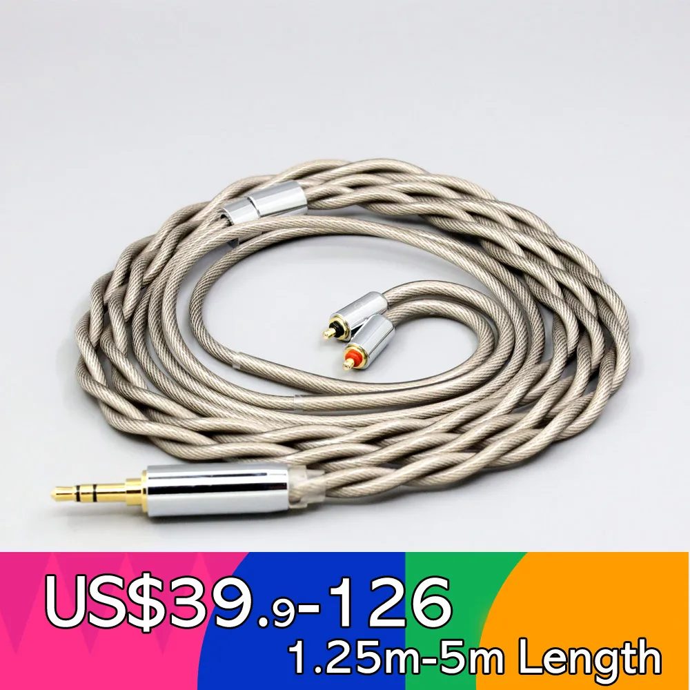 Type6 756 core 7n Litz OCC Silver Plate Earphone Cable For UE Live UE6 Pro Lighting SUPERBAX IPX 2 core 2.8mm LN007833