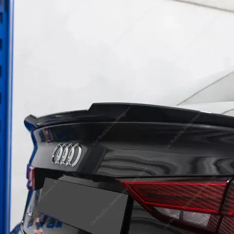 Gloss Black V Style Rear Trunk Spoiler For AUDI A3 S3 RS3 8V 8Y TFSI TDI Sedan 2014-2024 Rear Spoiler Tail Wing Bodykits