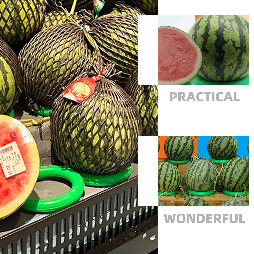 10 Pcs Fruit Holder Fruits Circle Base Display Basketball Stall Watermelon Stand Ring Plastic for