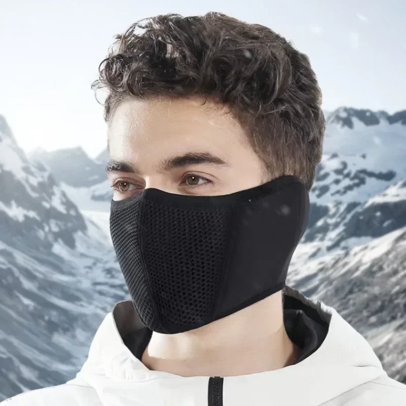 Masque polaire chaud unisexe d'hiver, coupe-vent, masque facial de cyclisme, Anti-poussière, réutilisable, pour Sports de plein air, couvre-chef thermique