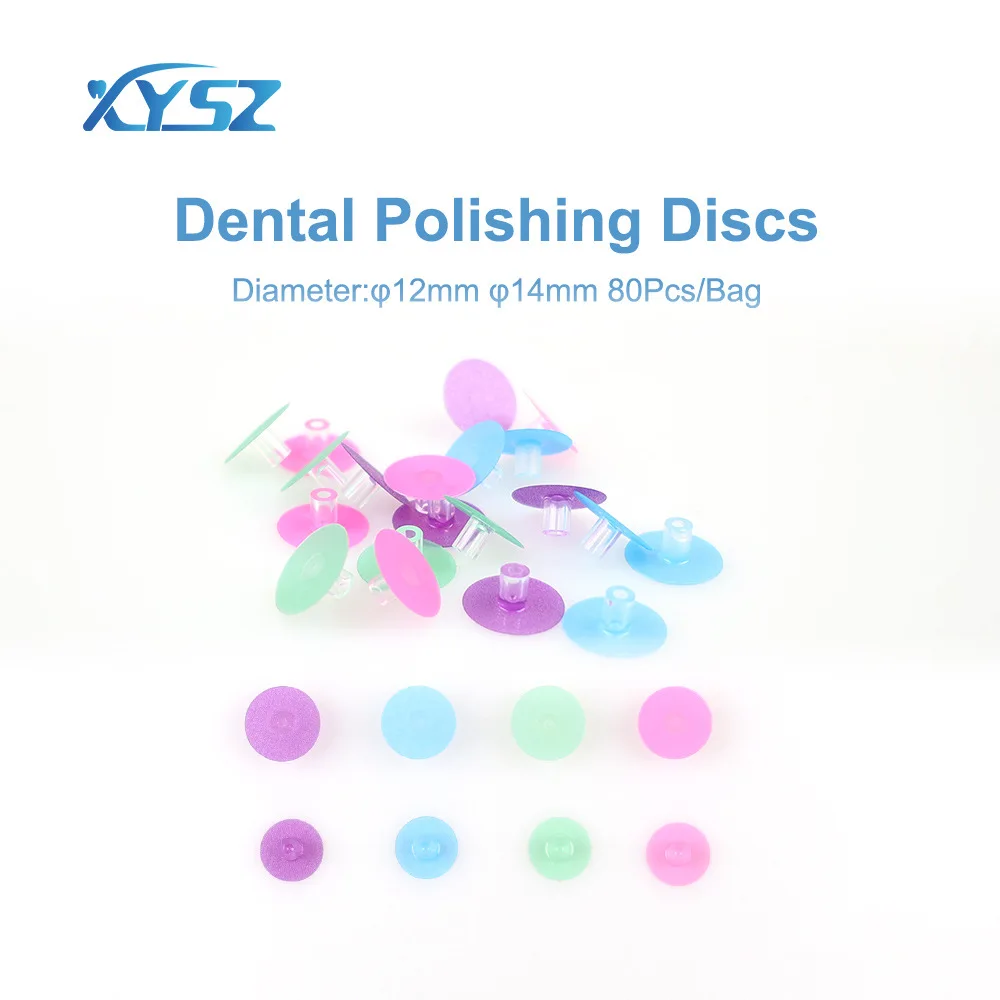 Polishing discs, sanded and de-glazed polishing wheels 80 pieces per box of denta oral materials Rainbow polishing discs