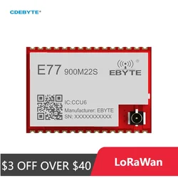 Modulo wireless LoRaWan Spettro diffuso CDEBYTE E77-900M22S 915 MHz ARM Cortex-M4 Basso consumo energetico IPEX/Touter di timbro SoC