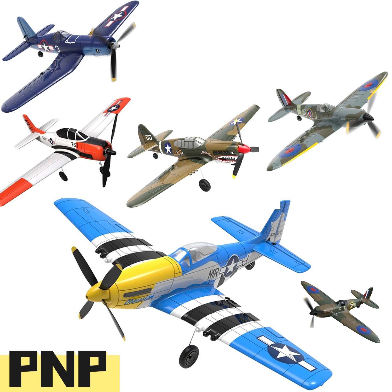 761-12 Wing Fighter P51D Mustang Xpilot Stabilization System EPP 400mm F4U Corsair 4-Ch 2.4G 6-Axis RTF Airplan Gift Toys