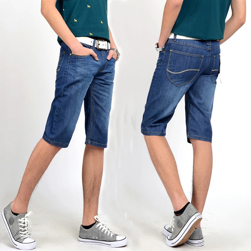 Męskie jeansy plus size, bardzo duże, 260 pou, długość 5, letnie, codzienne, proste nogawki, bawełna, młodzieżowy styl.