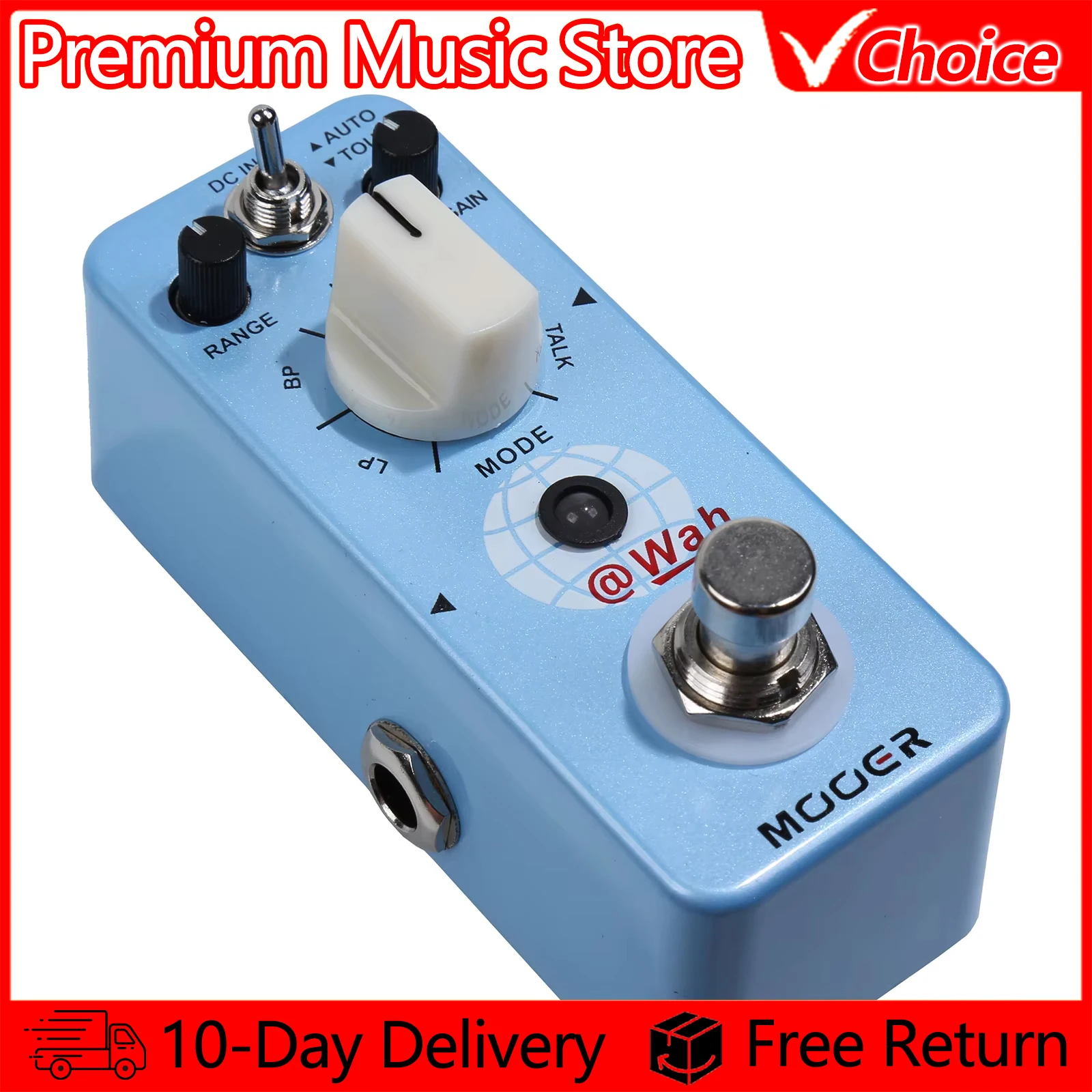 MOOER Guitar Pedal Wah Digital Auto Wah Effect 5 Modes LP BP HP SP TALK True Bypass Full Metal Shell Guitar Parts Accessories