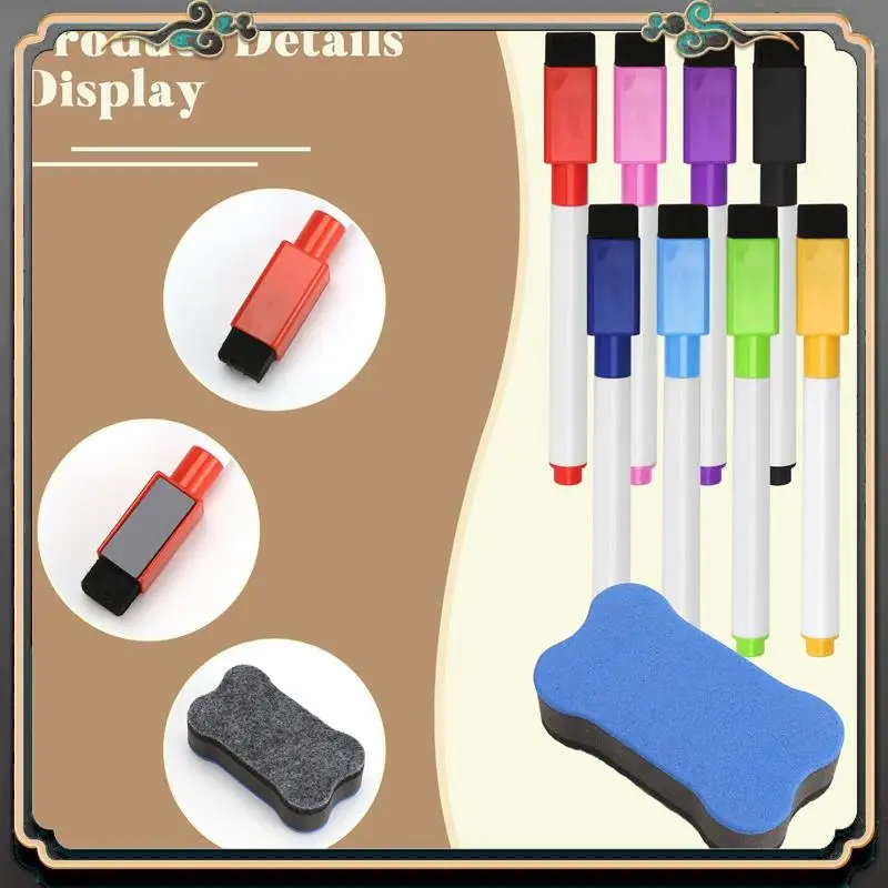 

ASMA-Magnetic Dry Erase Marker Holder, Magnetic Marker Holder For Whiteboard, 8 Pieces Magnetic Dry Erase Markers