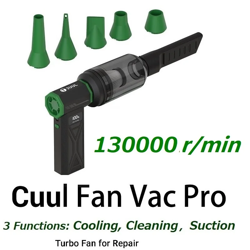 2uul DA97  Electric Turbo Fan Type-C Charging Li-on Battery 4 Adjustable Gears Cooling Dust Cleaning Suction Function For Phone