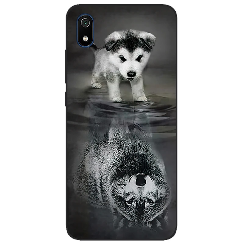 for xiaomi redmi 7a cases full protection soft tpu back cover on redmi 7 a bumper hongmi 7a phone shell soft touch bag coque cat