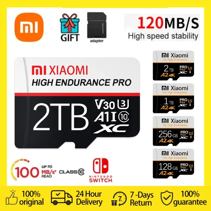 Oryginalna karta pamięci Xiaomi 2TB 1TB szybka karta Micro TF karta SD 512GB SD V60 U3 karta TF dla Nintendo przełącznik Ps4 Ps5