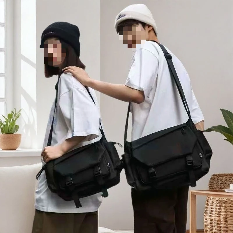 New large-capacity shoulder messenger bag unisex outdoor commuting durable thickened tooling bag